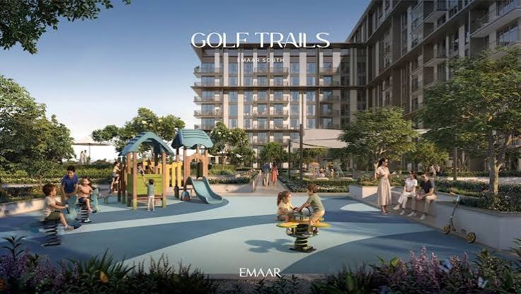 Rooftop wellness deck overlooking Golf Trails at Emaar South