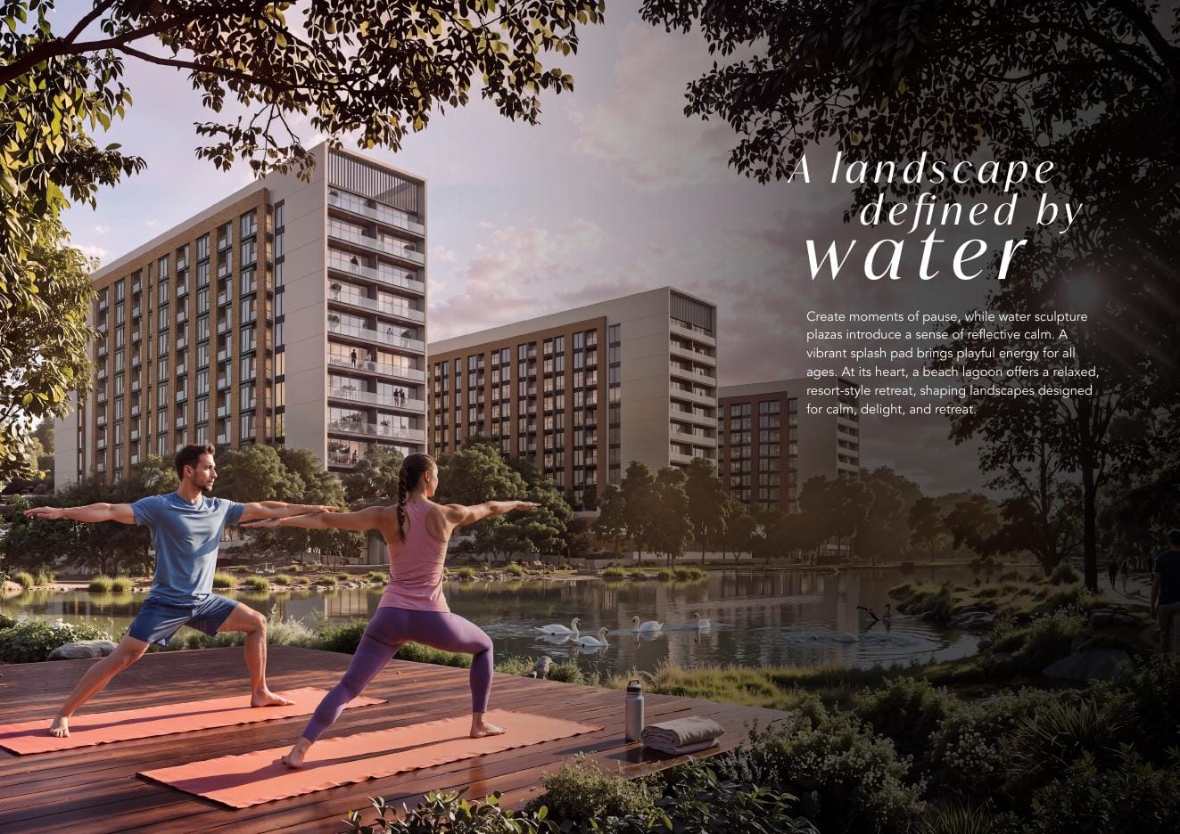 Park and water amenities at Sobha Sanctuary